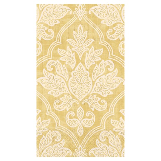 Gold Damask Paper Guest Towels, 48ct.